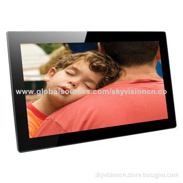 18.5" Digital photo frame with 1,366*768px,support 1,080P table stander&wall mountable with spear